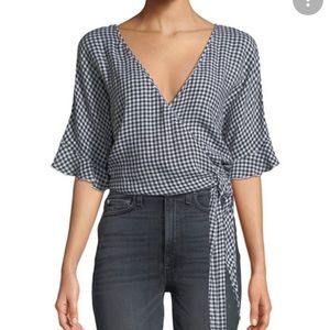 Rails size L gingham tie top